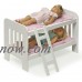 Badger Basket Chevron Doll Bunk Bed with Bedding and Ladder - White/Pink - Fits American Girl, My Life As & Most 18" Dolls   553651830